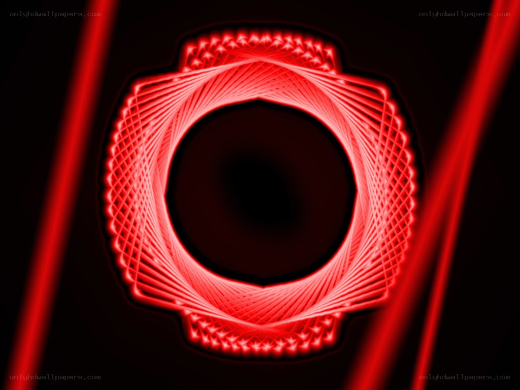 red geometric light pattern