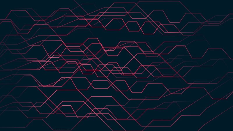 Red Geometric Lines