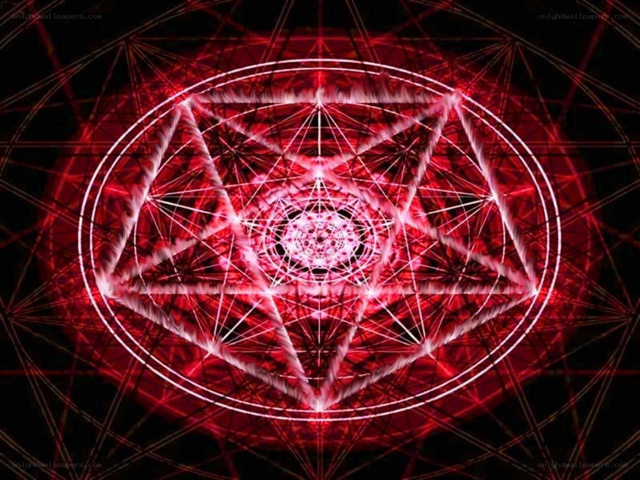 Red geometric mandala pattern