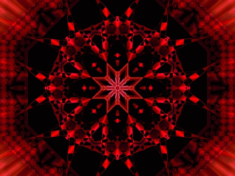 Red Geometric Mandala