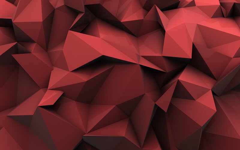 Red Geometric Pattern — Abstract, 3d Render, Triangles