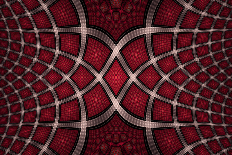 red geometric pattern design