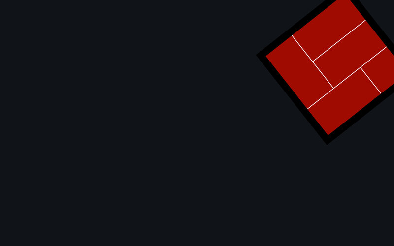 Red geometric pattern on dark background