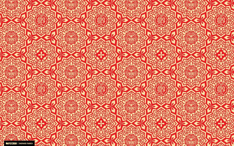 red geometric pattern wallpaper