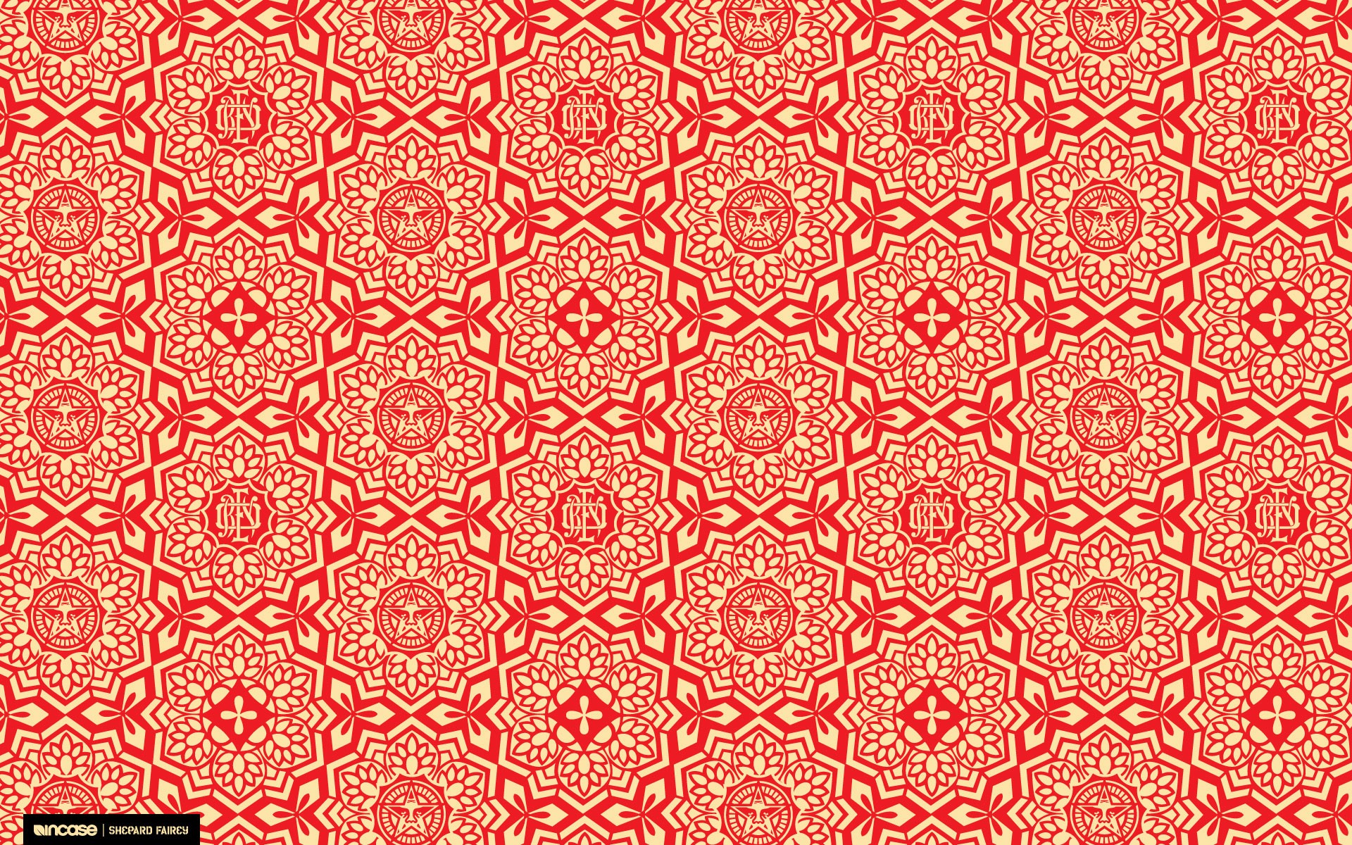 red geometric pattern wallpaper