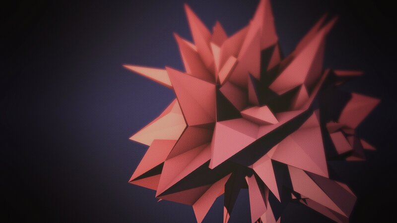 Red Geometric Shape — Abstract