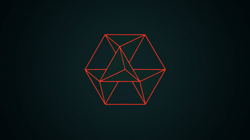 Red Geometric Shape — Minimalist, Abstract