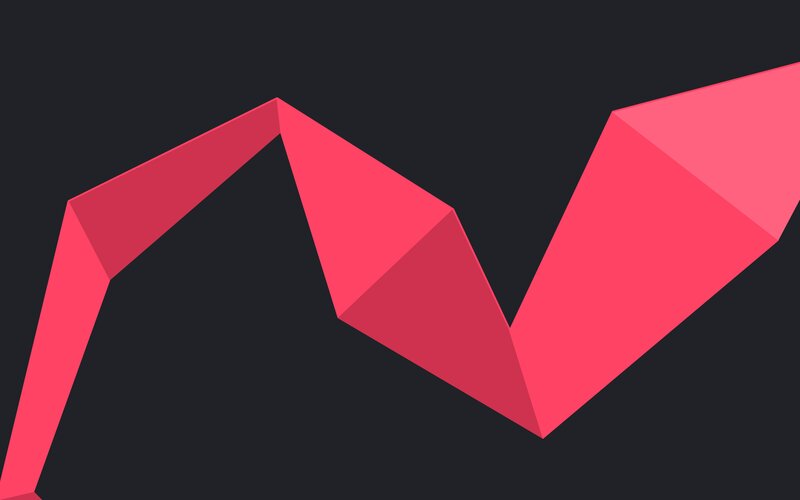Red Geometric Shape — Minimalist