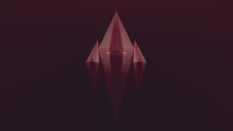 Red Geometric Shape — Purple, Dark