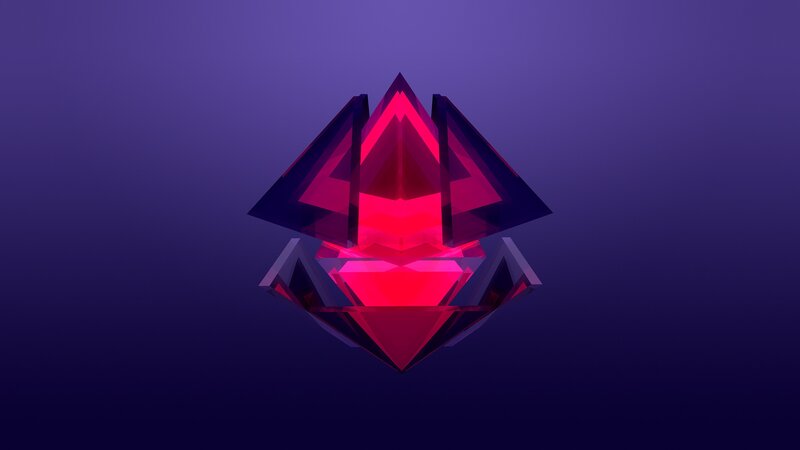 Red Geometric Shape — Purple
