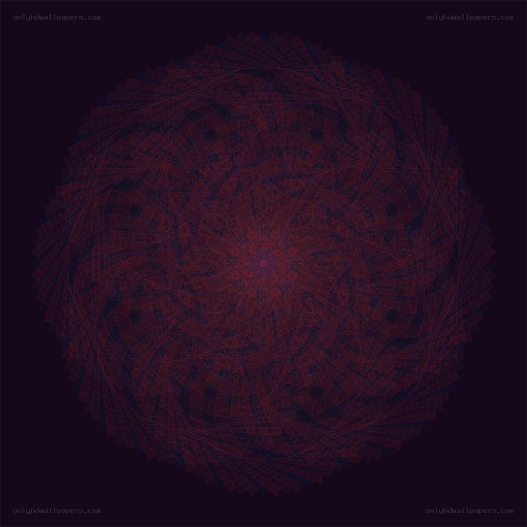 Red geometric spiral pattern