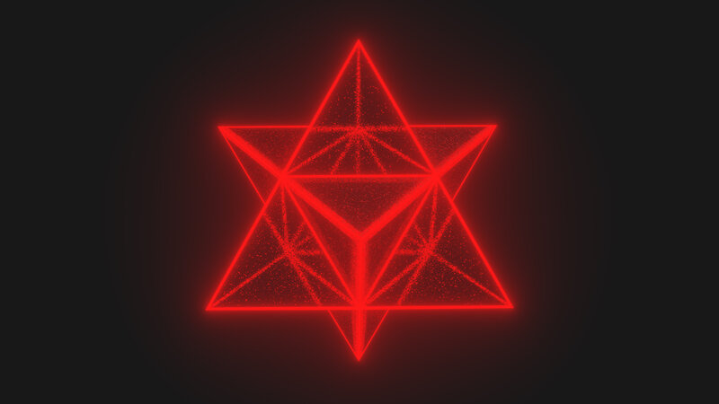 Red Geometric Star Shape