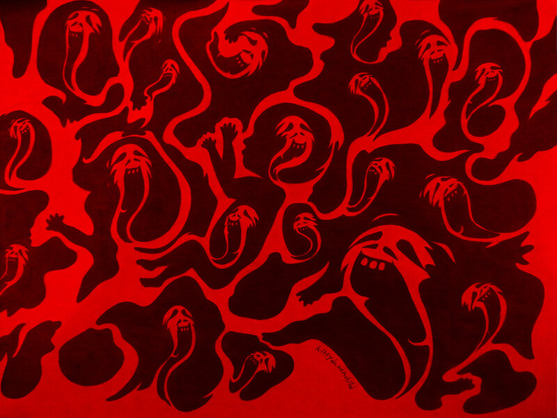 Red Ghost Figures