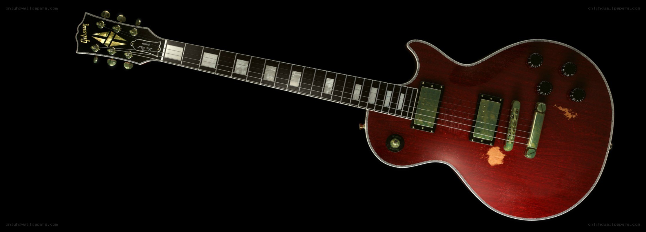 Red Gibson Les Paul guitar