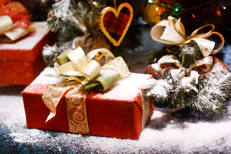 Red Gift Box with Bow — Festive