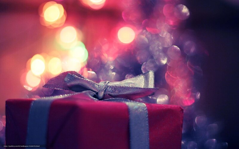 Red gift box with bow