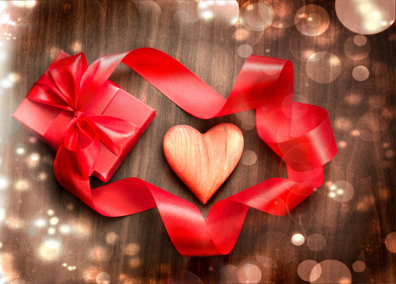 Red Gift Box with Heart