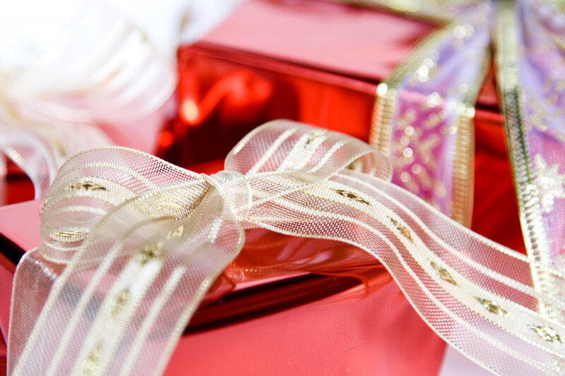 Red Gift Box with Ribbon — Festive