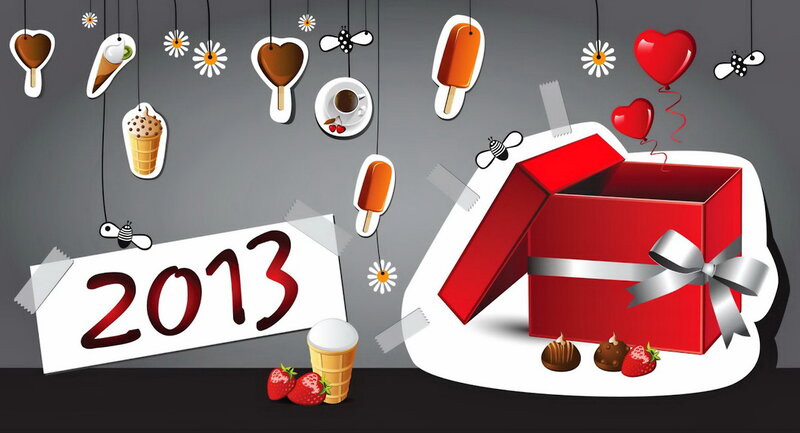 Red Gift Box with Sweets