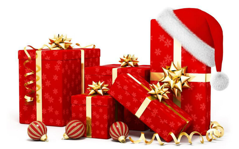 Red Gift Boxes with Bows