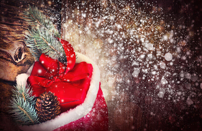 Red Gift in Stocking