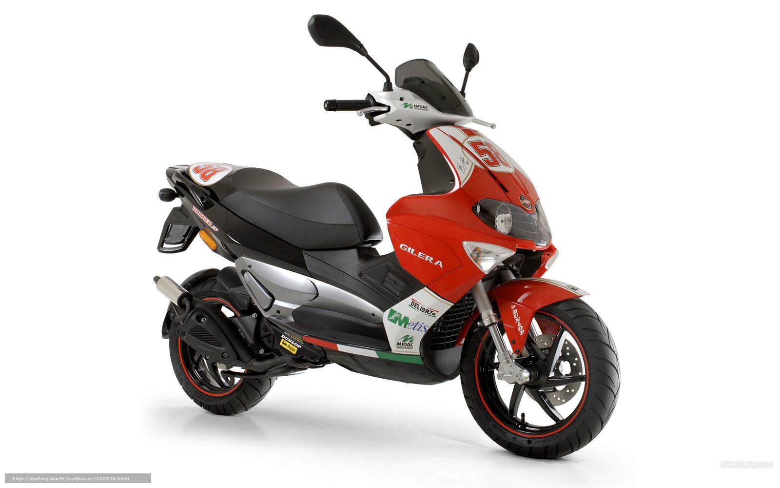 red gilera scooter