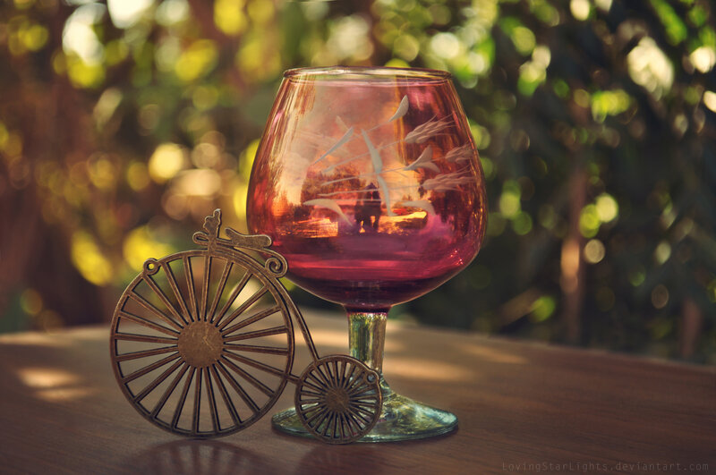 Red Glass and Bicycle Model