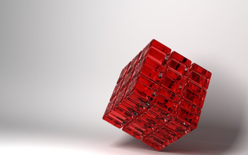 Red Glass Cube