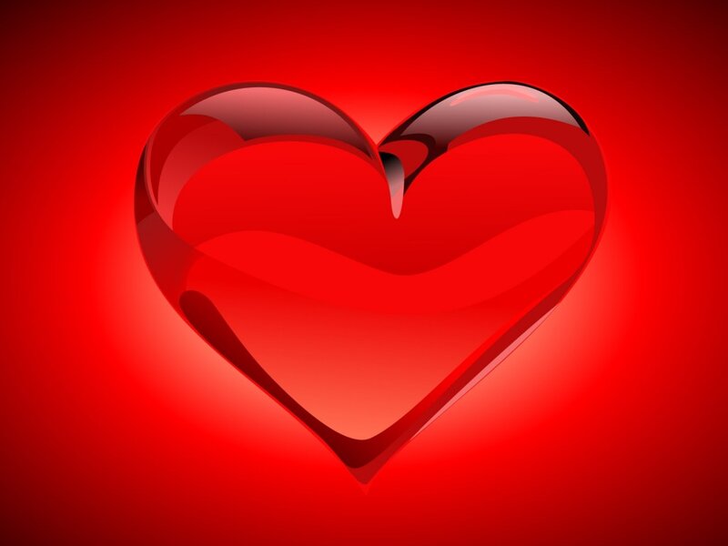Red Glass Heart — Calm