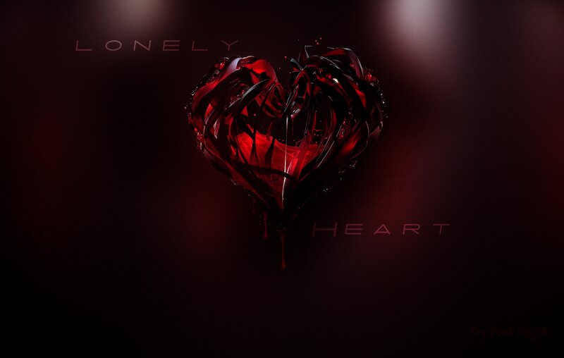 Red Glass Heart — Dark