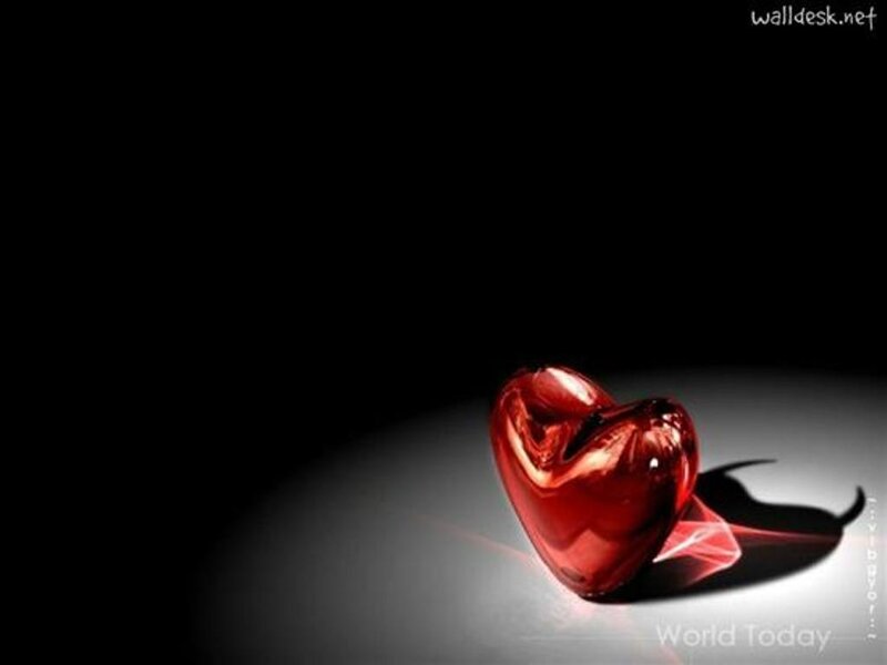 Red Glass Heart — Dramatic