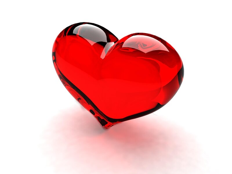 Red Glass Heart