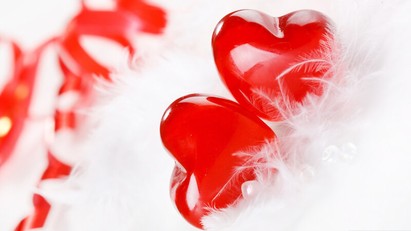 Red Glass Hearts