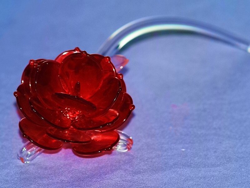 Red Glass Rose — Calm