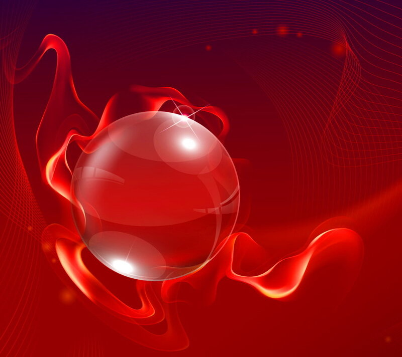 Red Glass Sphere