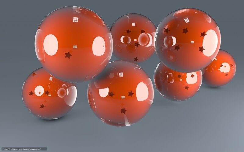 Red Glass Spheres — Neutral