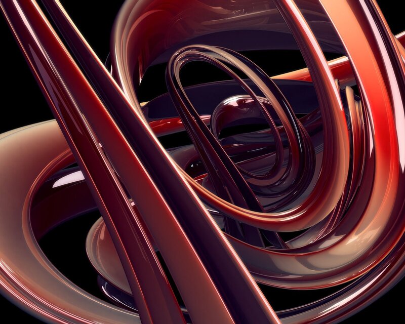 Red Glass Spirals