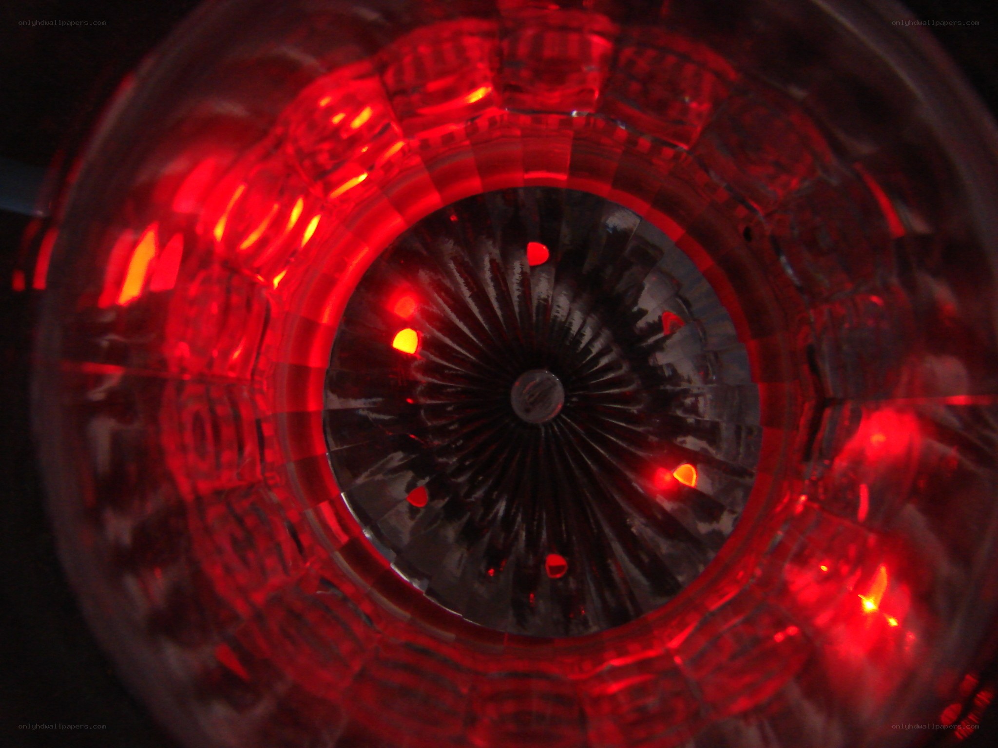 red glass with light