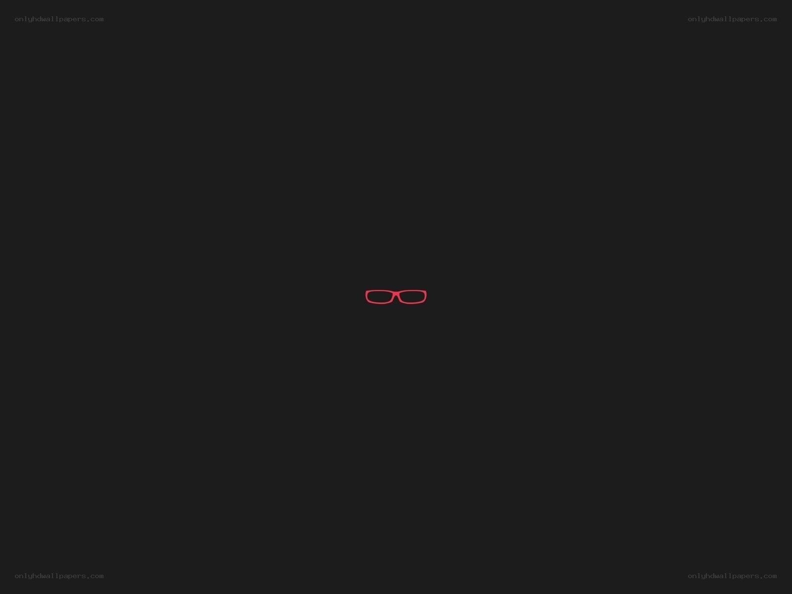 red glasses icon on black