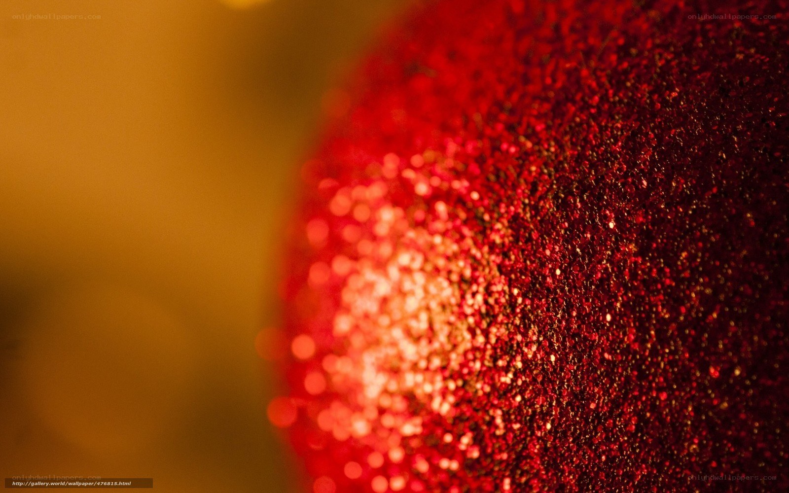 red glitter ball close-up