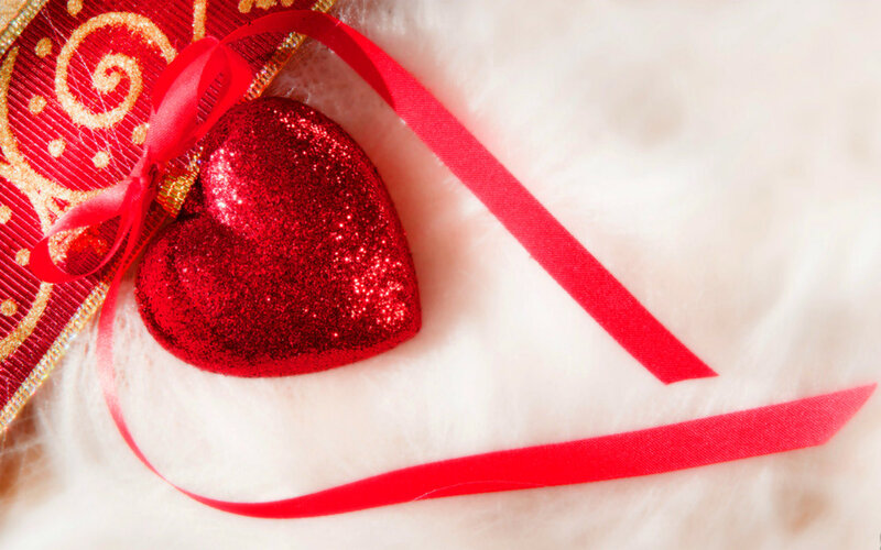 Red Glitter Heart — Festive, Photograph