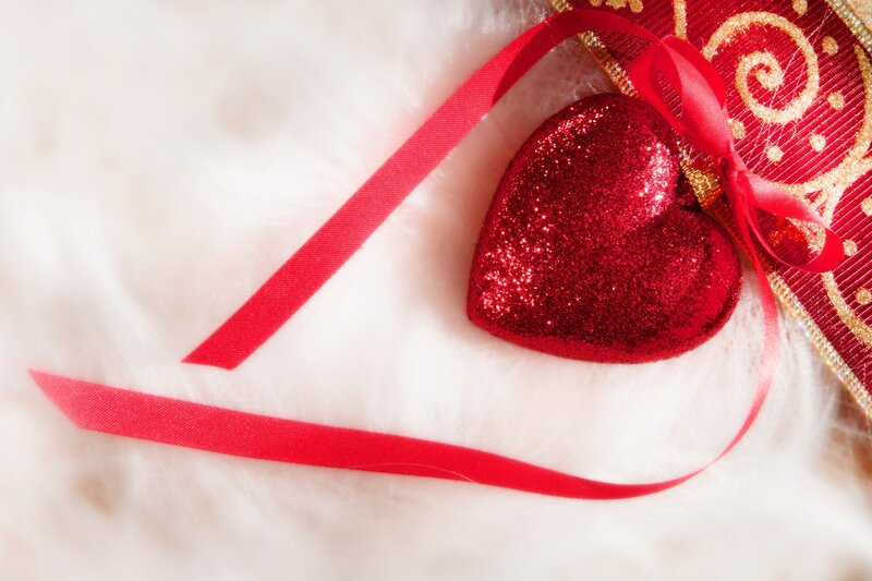 Red Glitter Heart Ornament