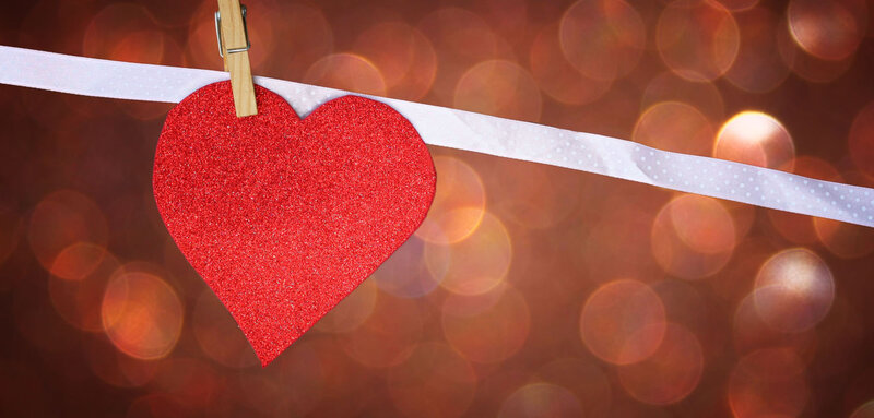 Red Glitter Heart — Romantic