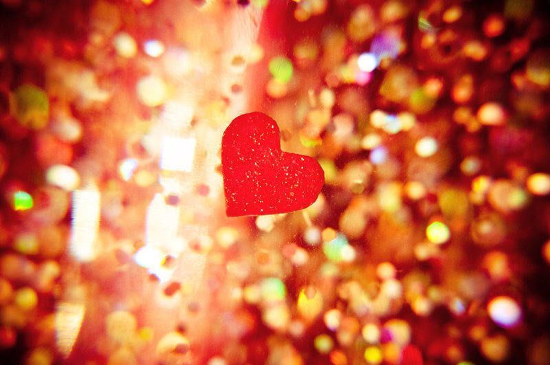 Red Glitter Heart