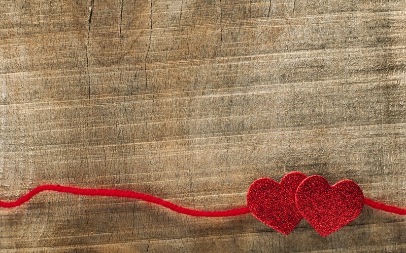 Red Glitter Hearts — Romantic, Photograph