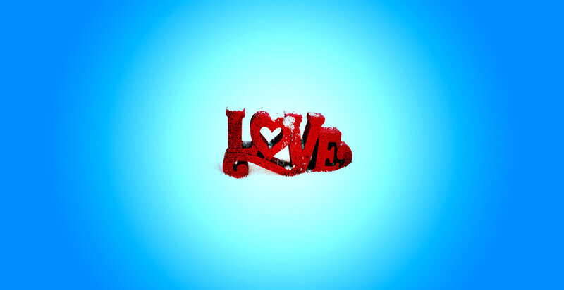 Red Glittery Love Sign