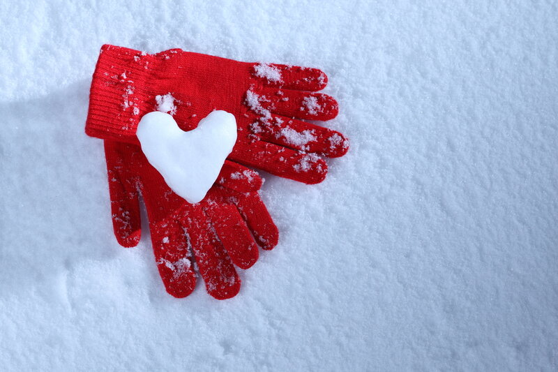 Red Gloves in Snow — Calm