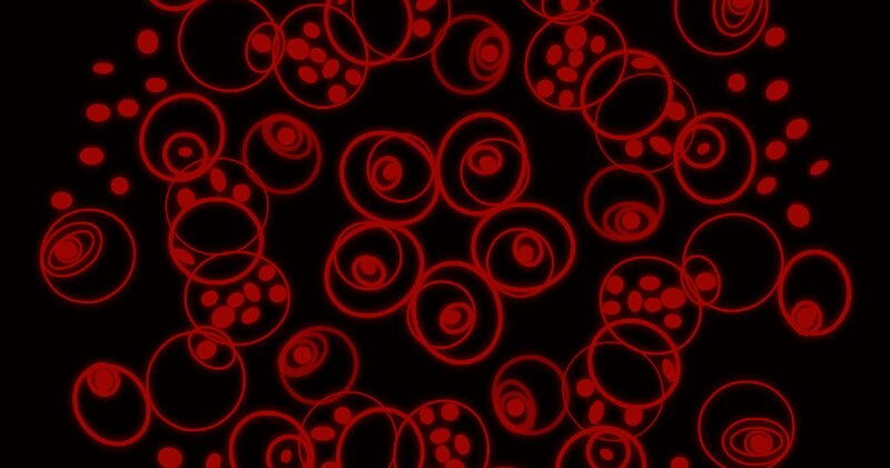 Red Glowing Circles — Dark