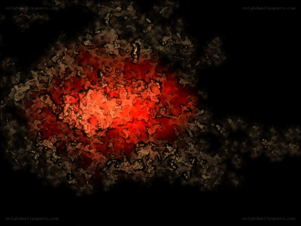 Red glowing core in dark mass
