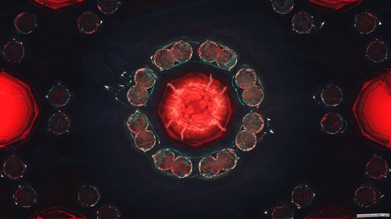 Red Glowing Core Structure